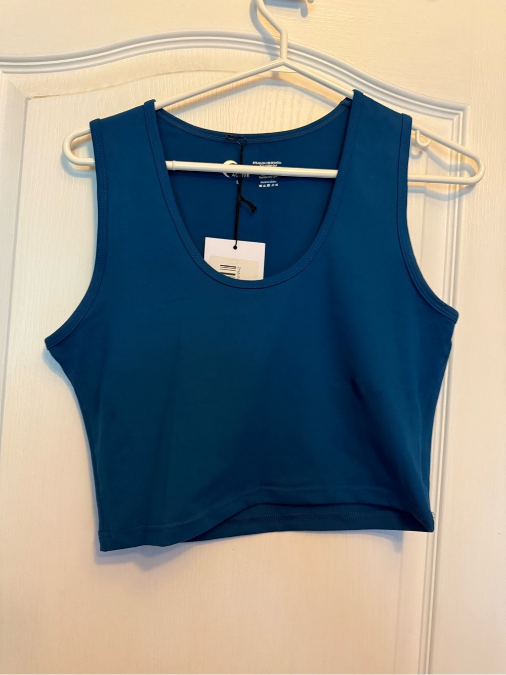 Zyia Active Peacock Blue Stronger Crop Tank Top